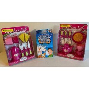 2 My Sweet Home Play Kitchen Sets & 1 No Pop Stunt Bubbles Kit